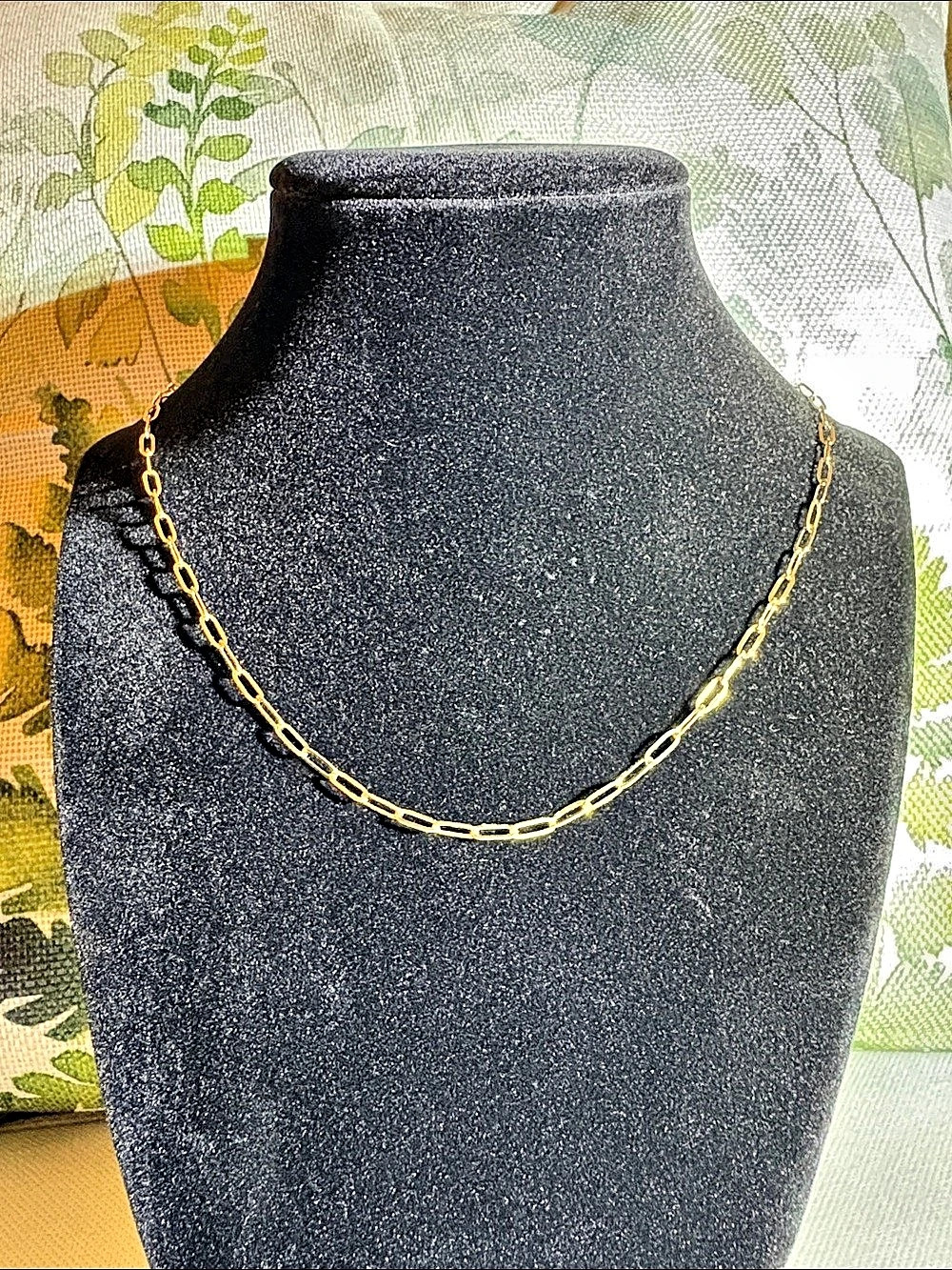 LOFT Outlet Gold-Tone Paperclip Chain Necklace Gold 16 Inches with 2 Inch extend
